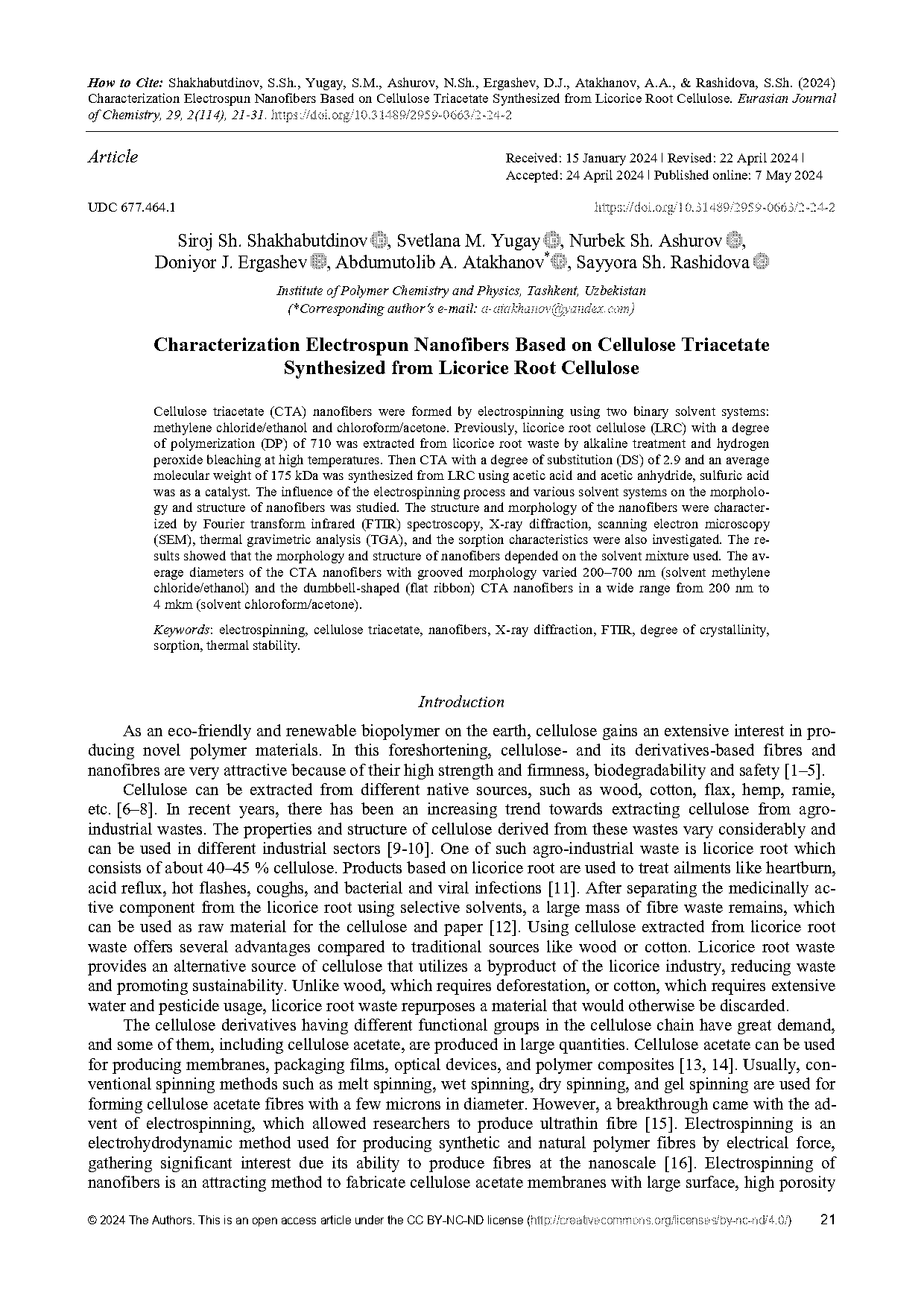 chemical properties of tri acetate fiber