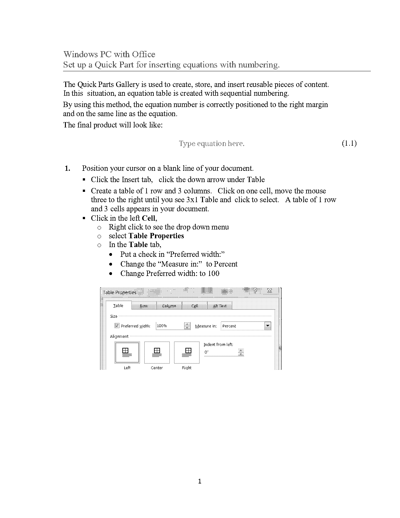 insert formulas in word table