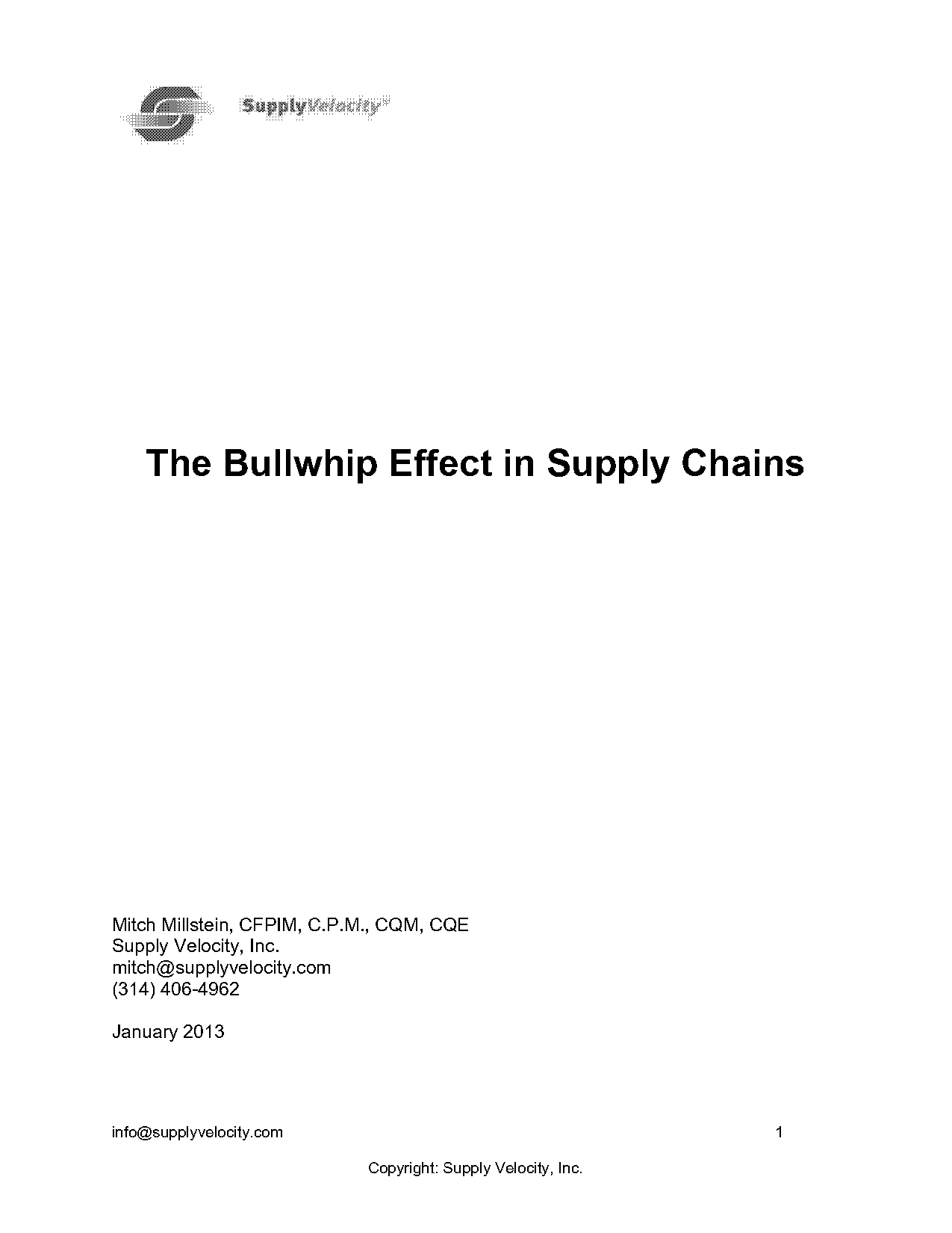 define the term bullwhip effect