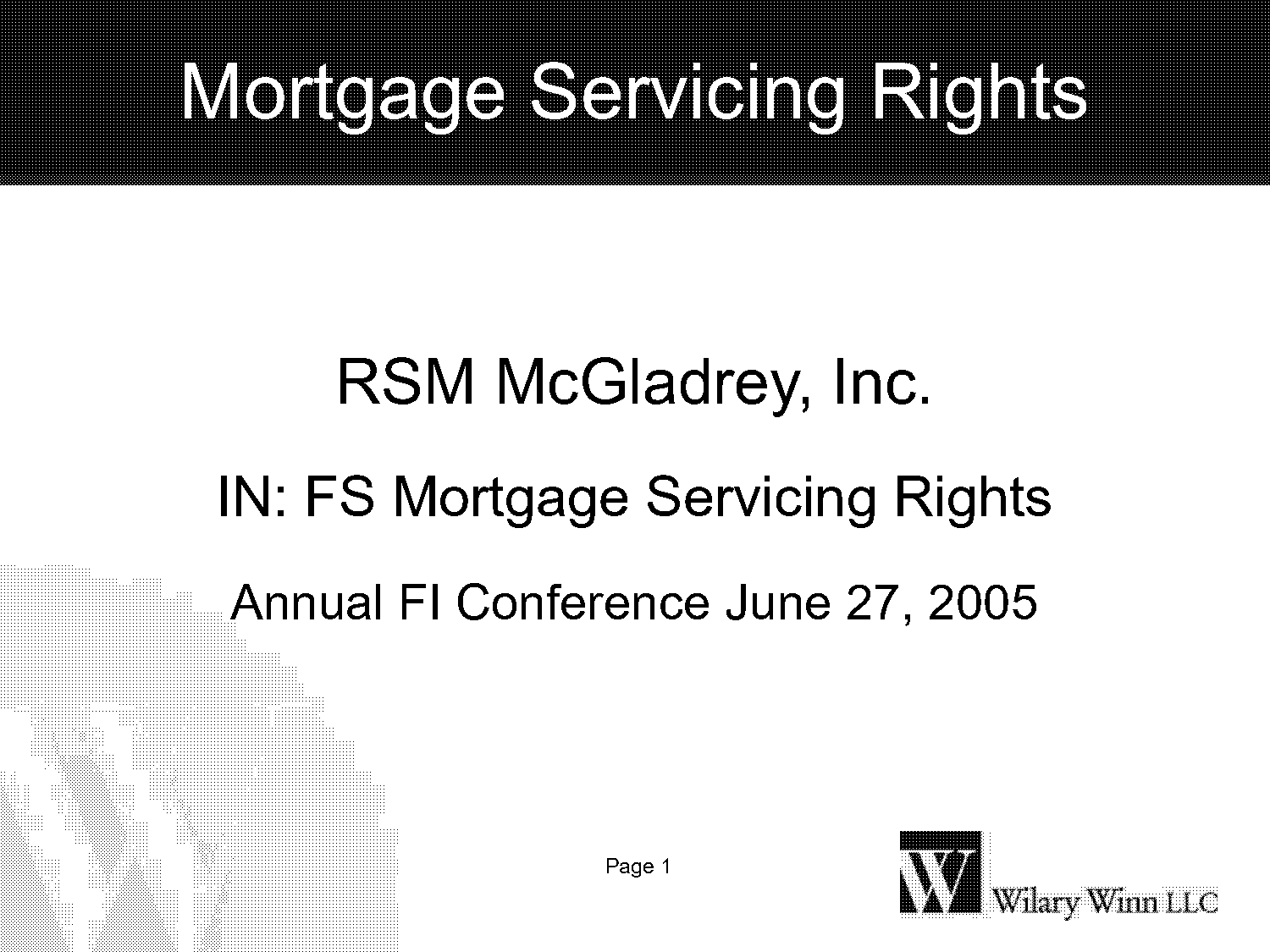 mortgage servicing rights for sale