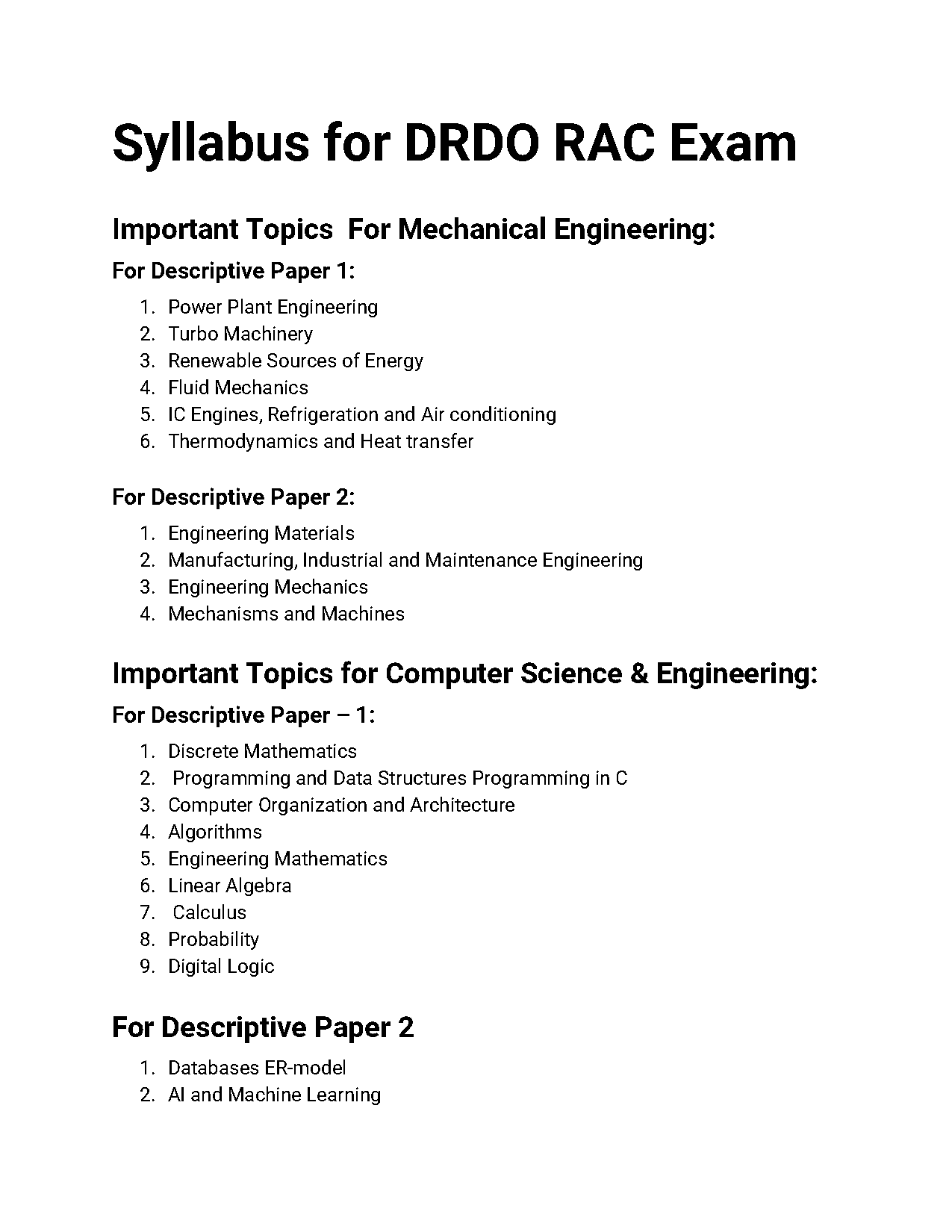 drdo study material for computer science in pdf