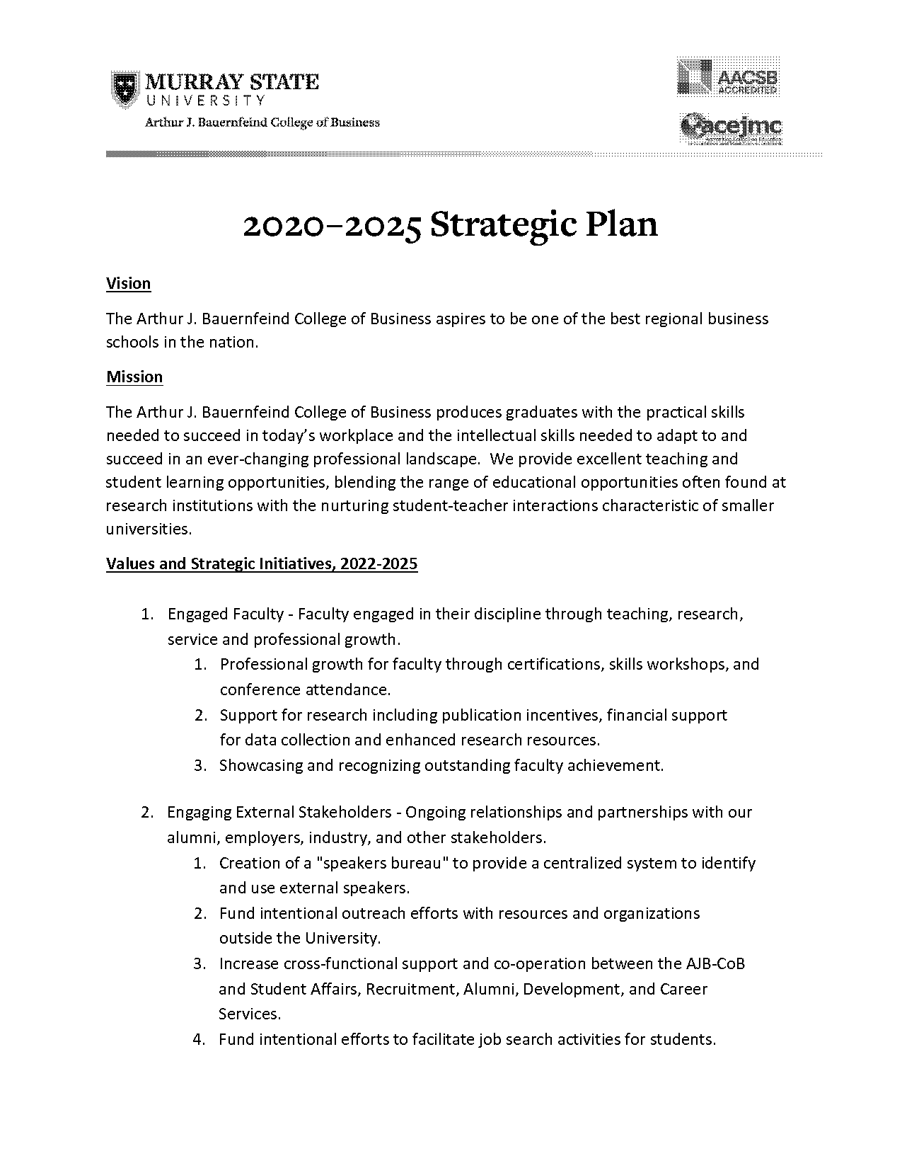 murray state strategic plan