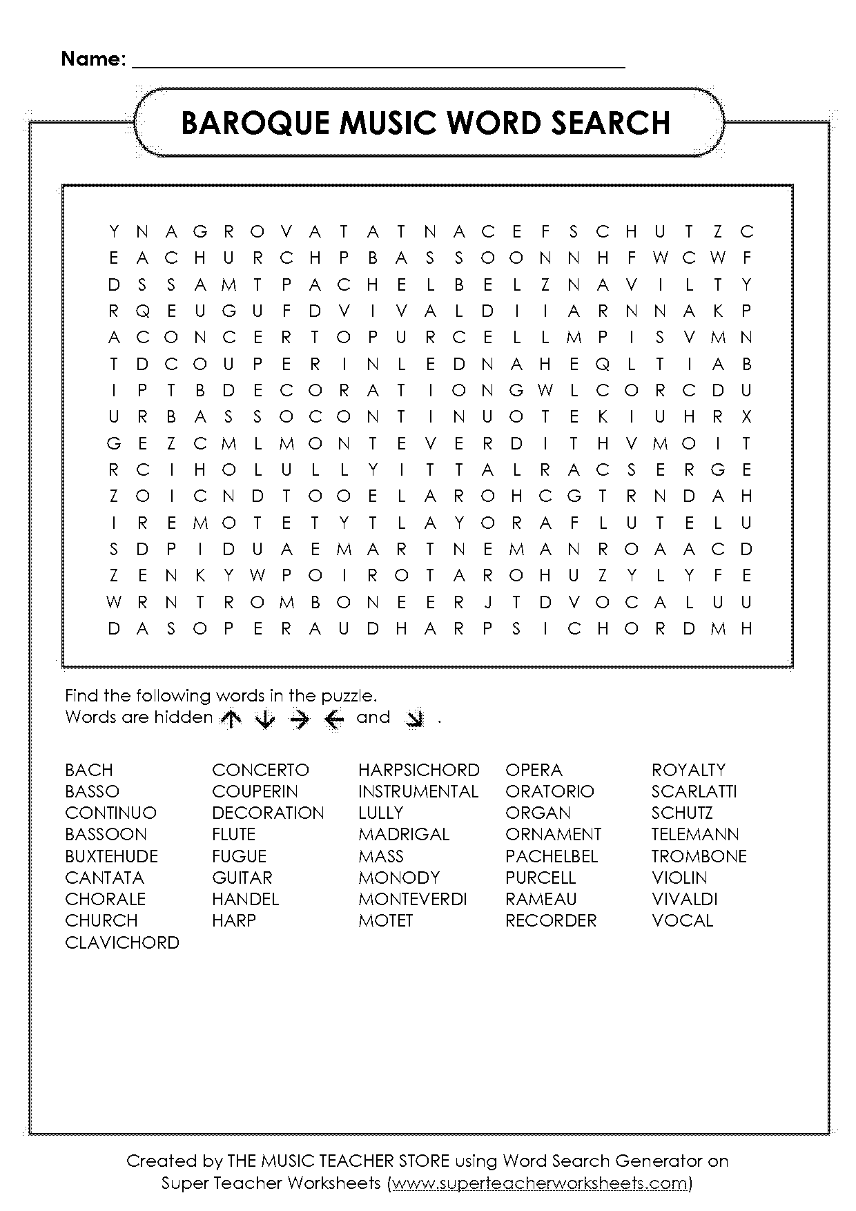 super teacher worksheets word search generator