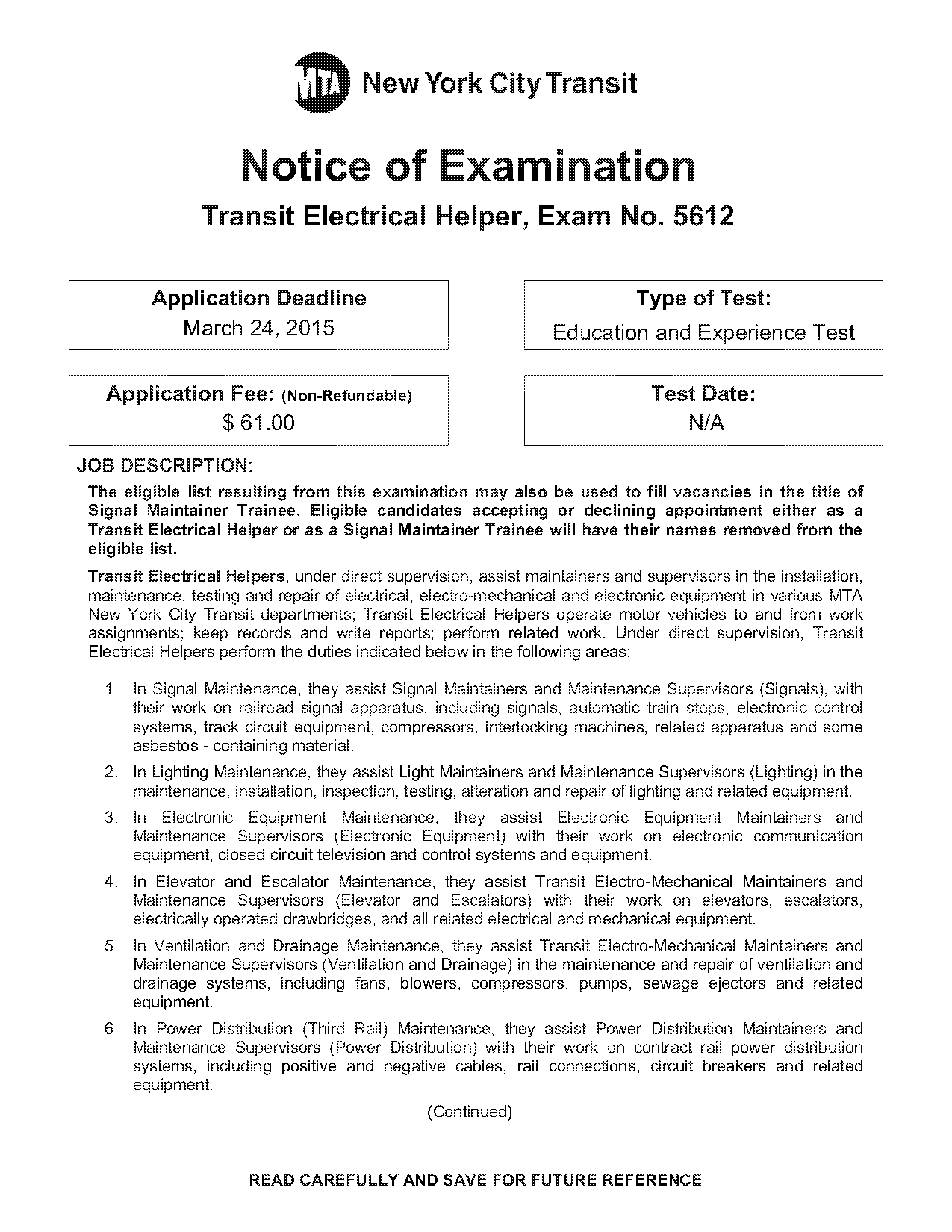 mta electrical helper test study guide