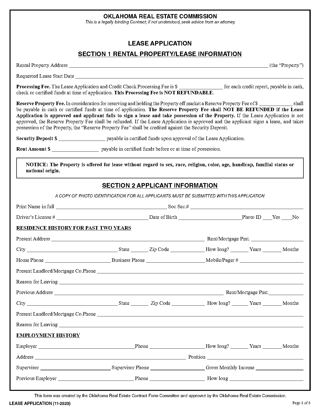 application process for renting