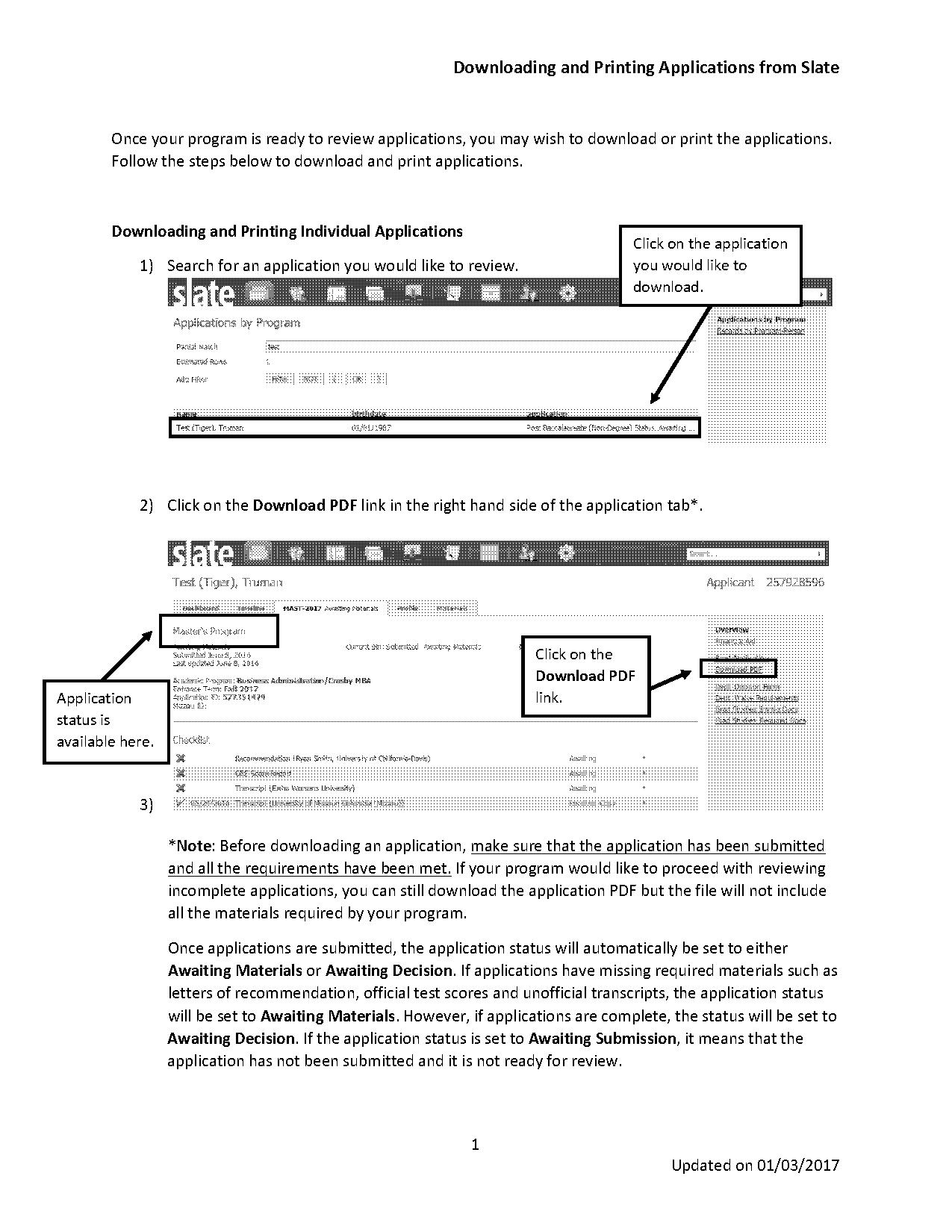 mizzou check application status