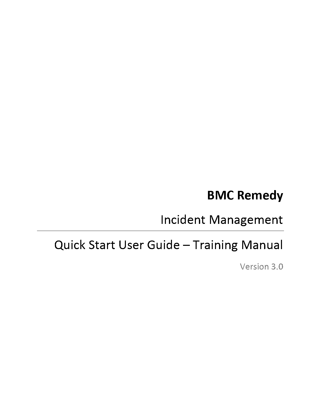 bmc remedy it service management documentation