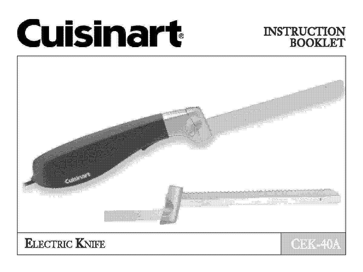 cuisinart electric knife manual