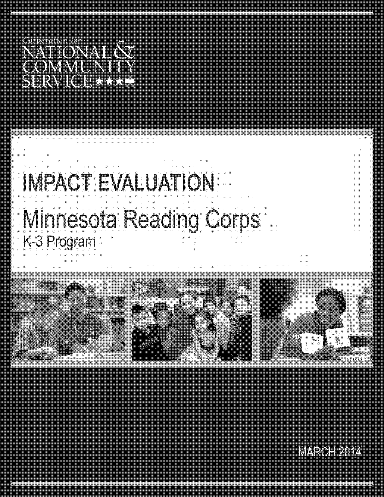 reading corps evaluation questions