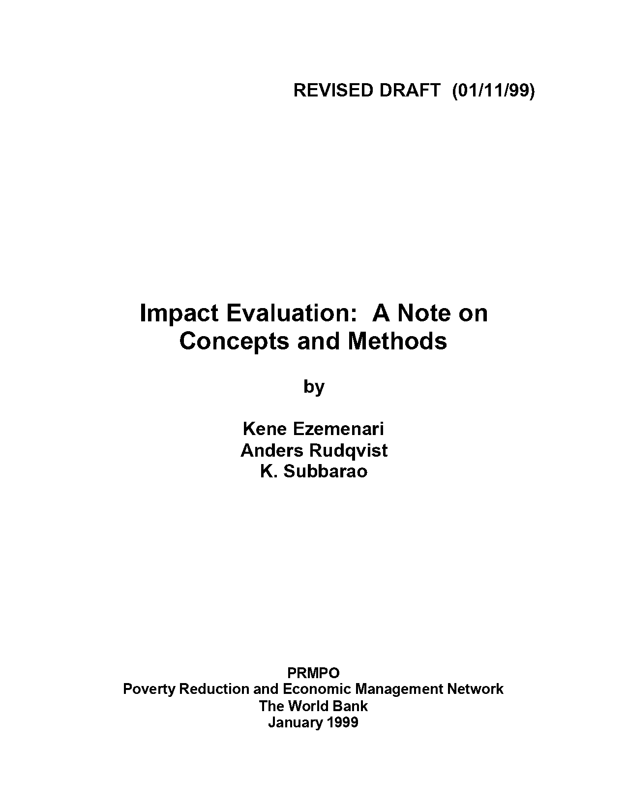 quantitative impact evaluation methods