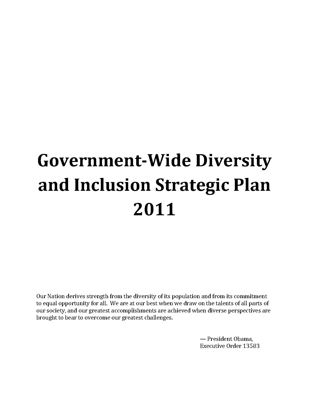 diversity strategic plan template