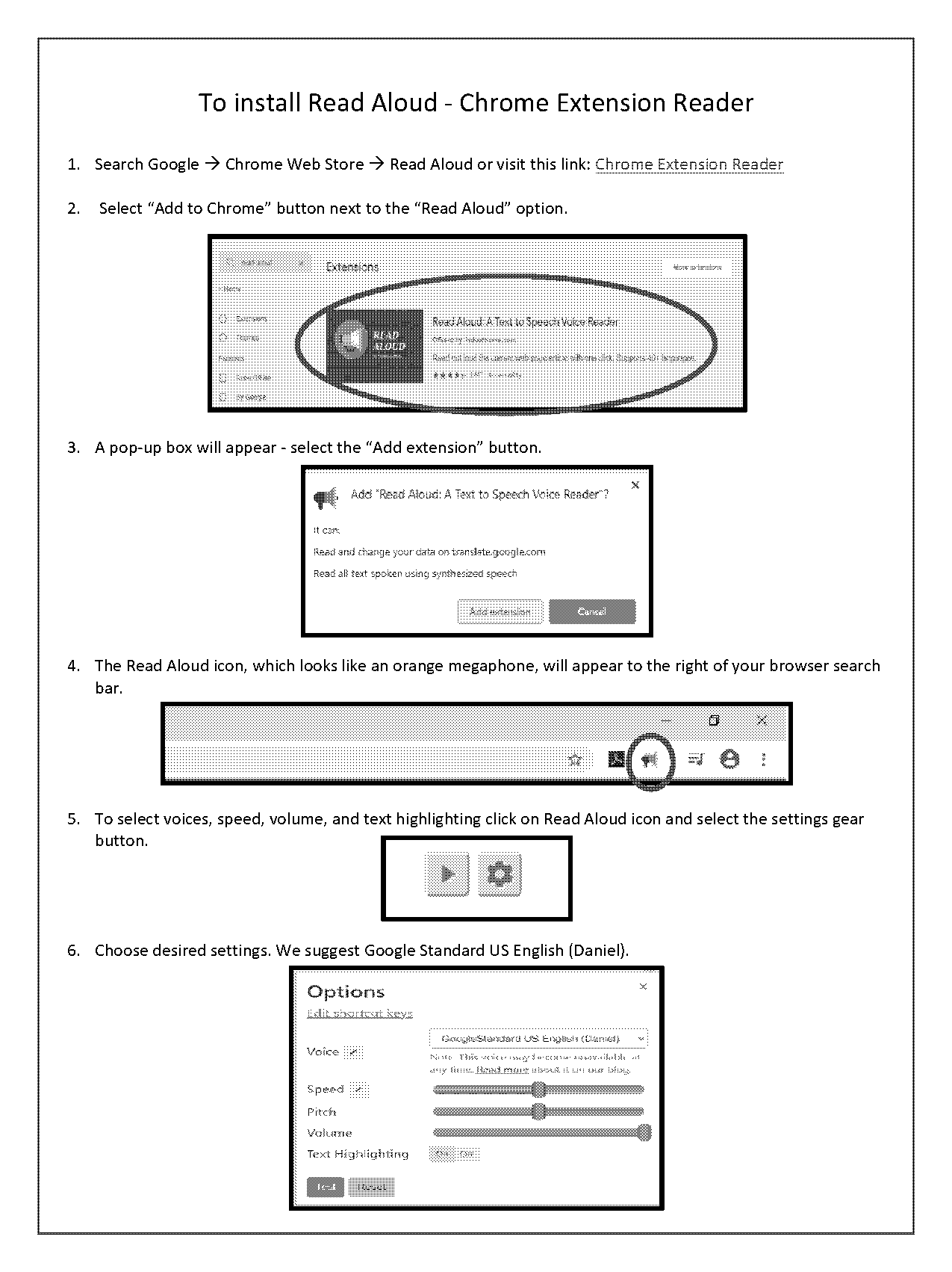 how to get a document to read out loud