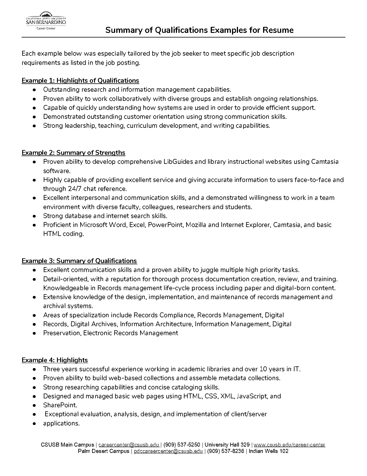 what to put for communication on resume