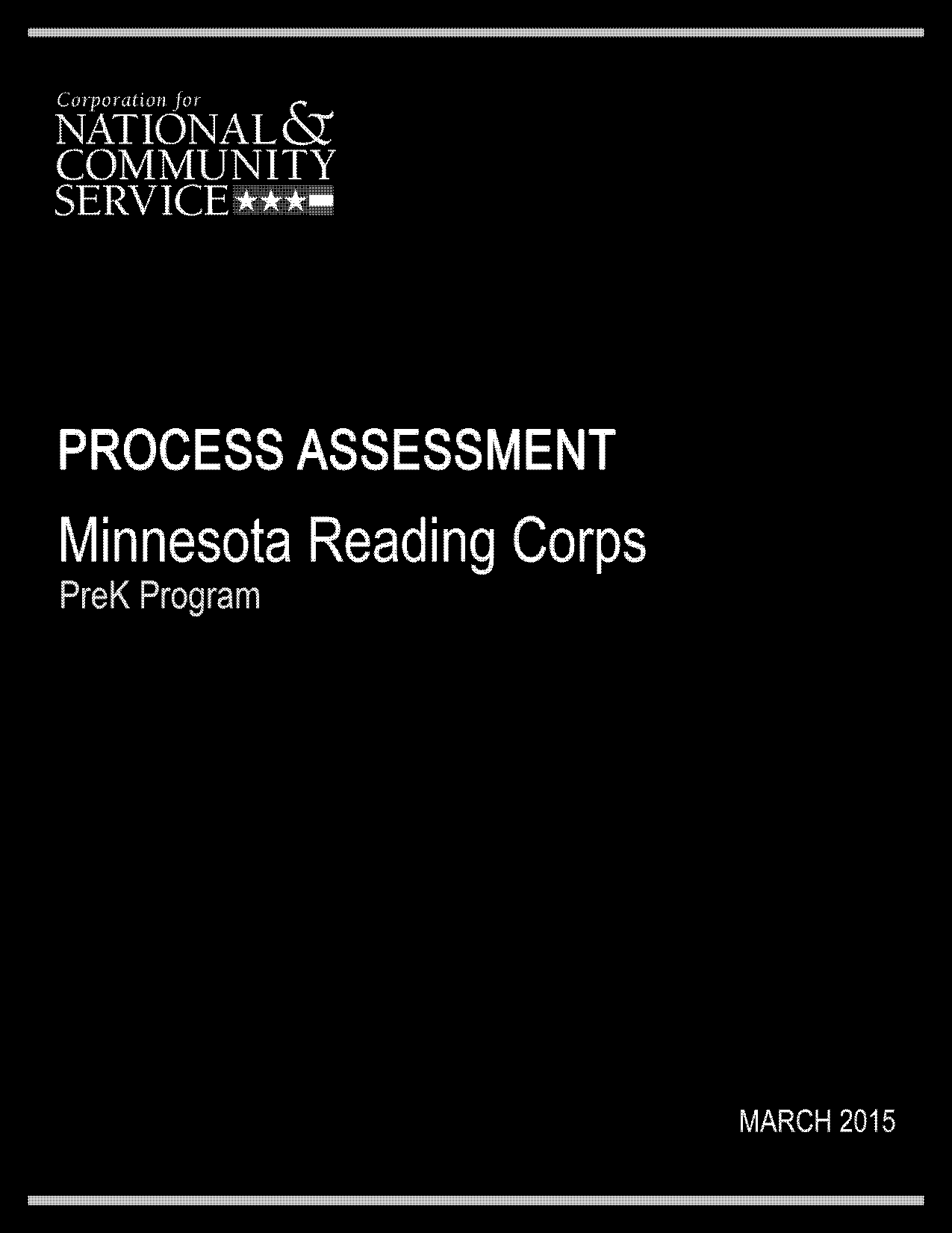 reading corps evaluation questions