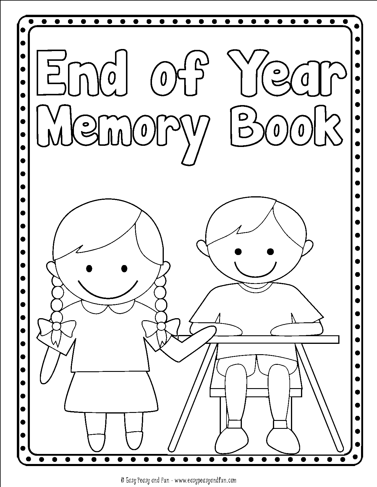 grade school memory book template