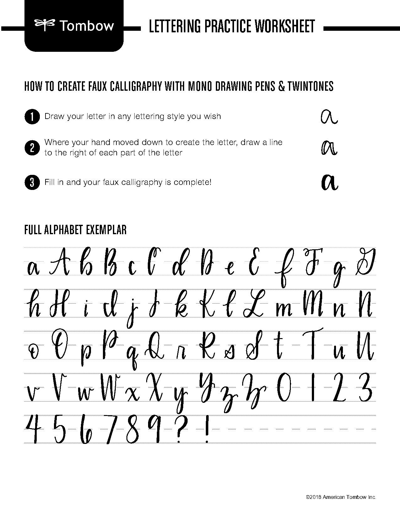 calligraphy alphabet worksheet pdf