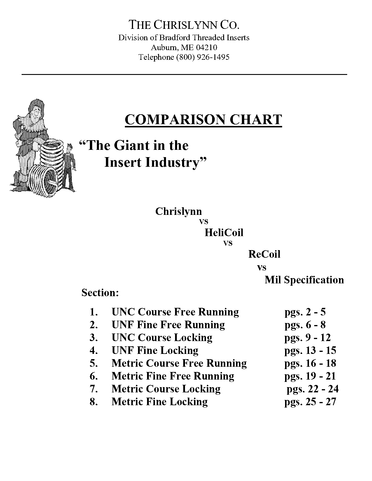 helicoil cross reference chart