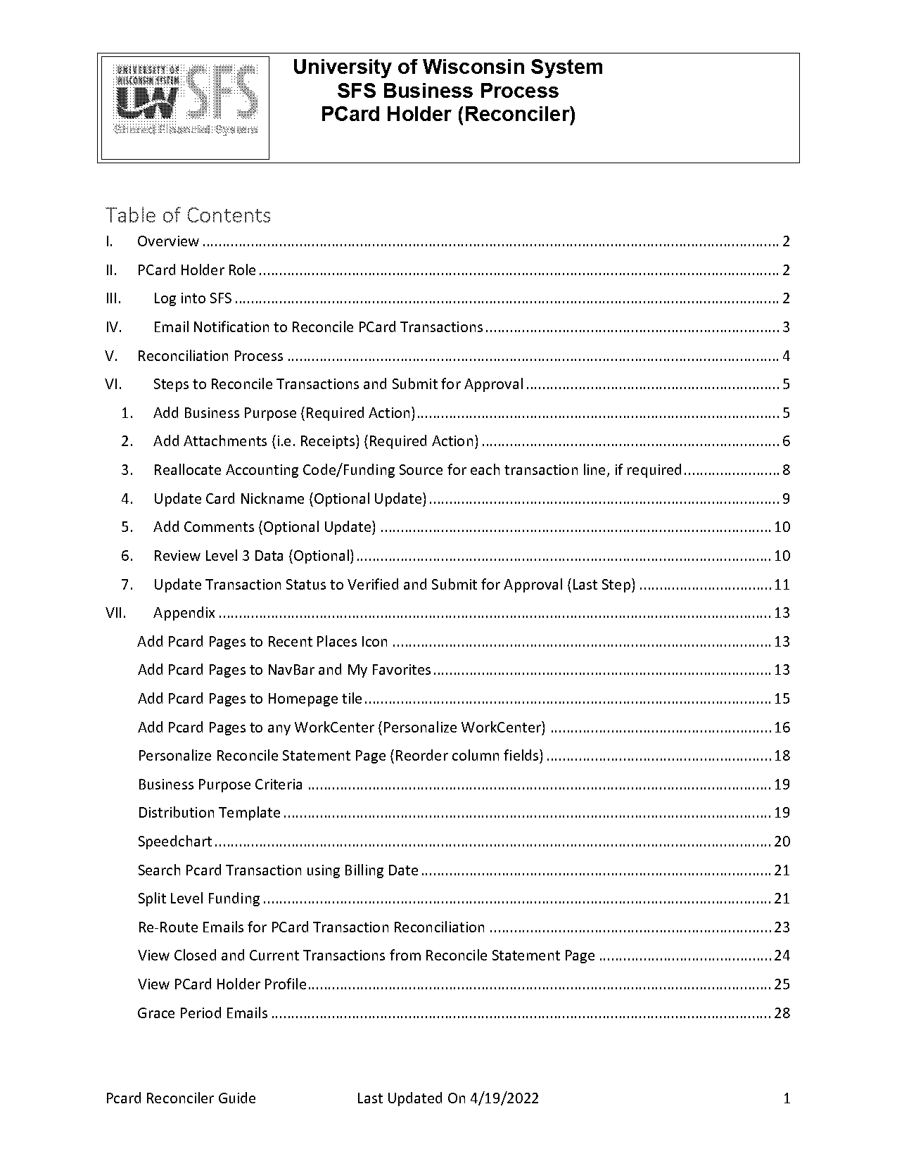 hit refresh table of contents