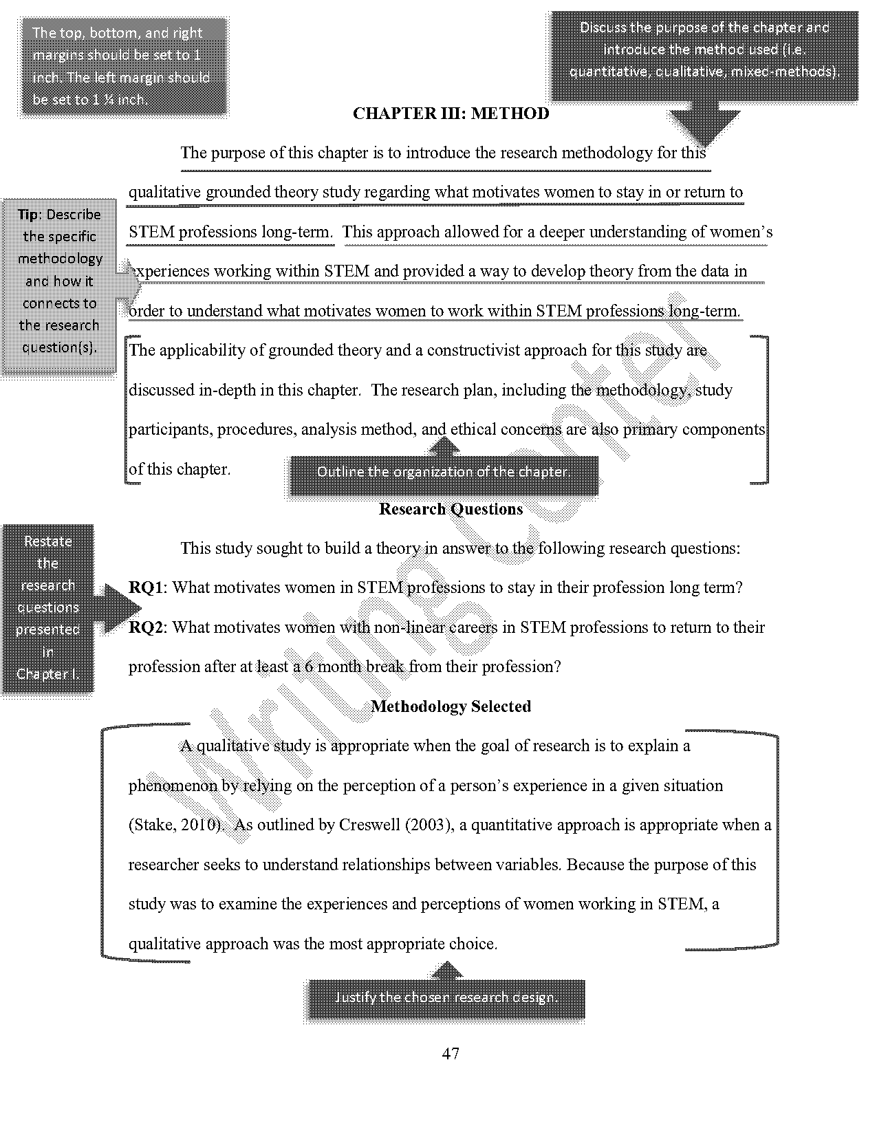 research procedure sample thesis