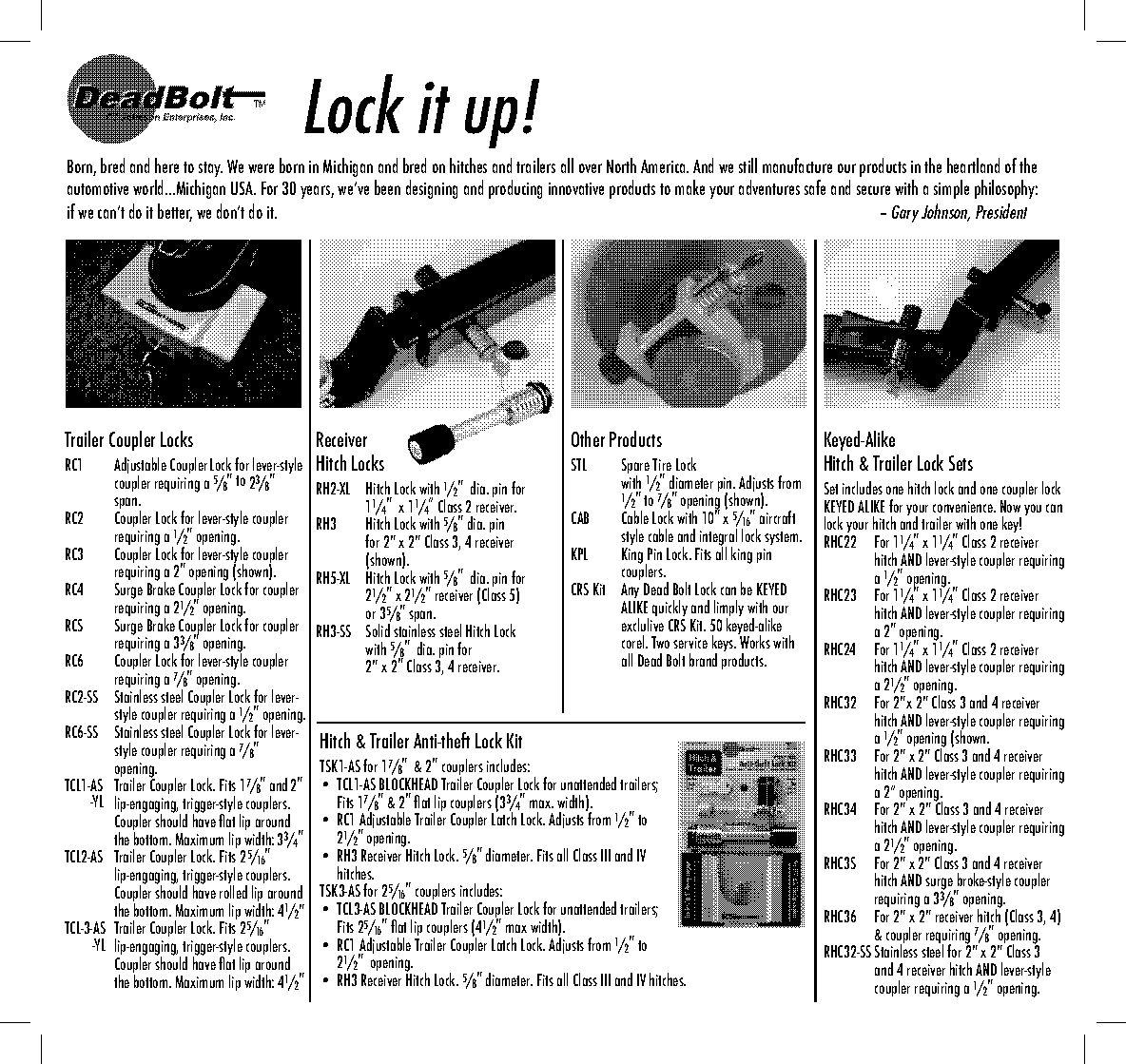 trailer receiver hitch locks