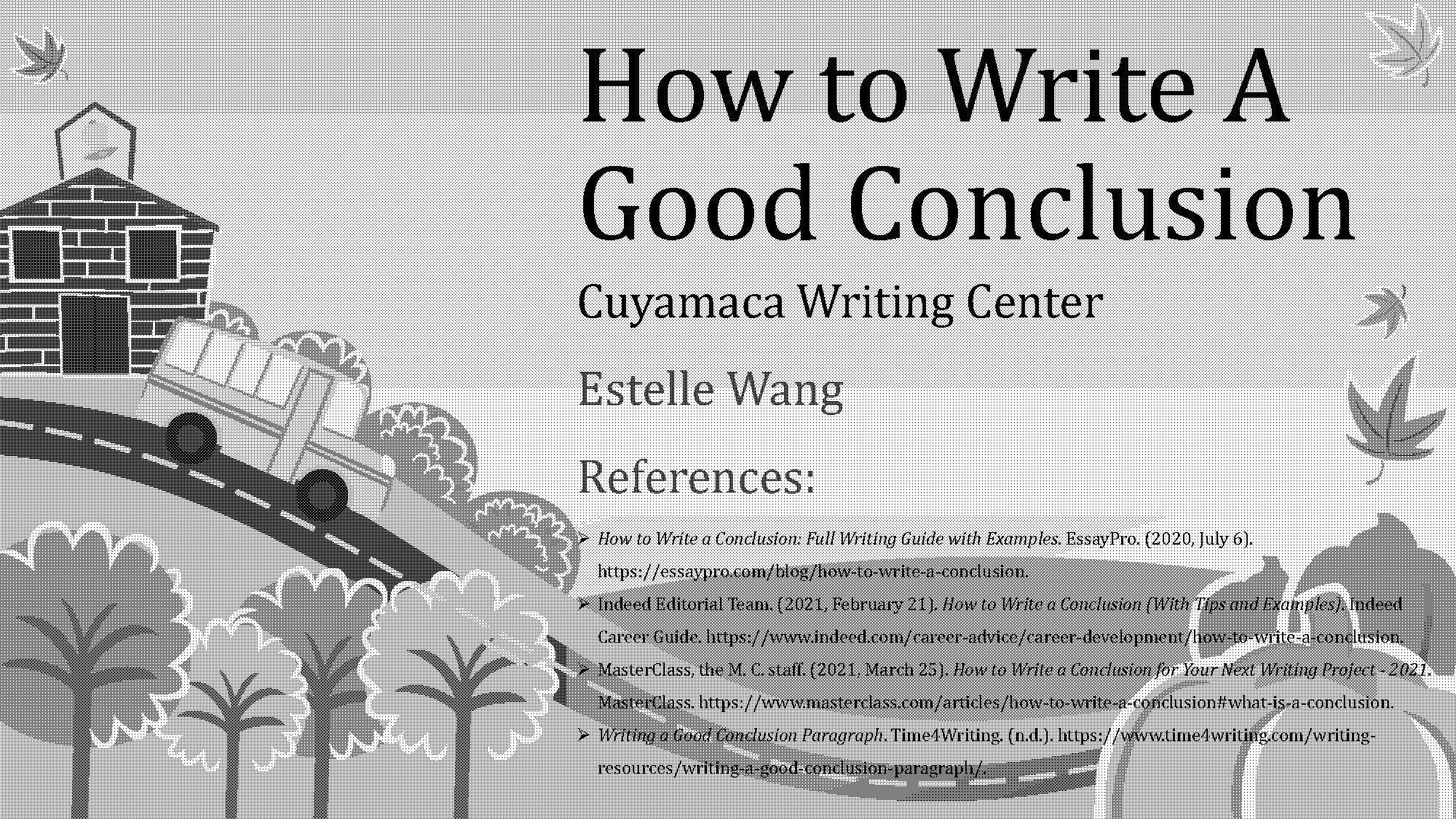 how to write a conclusion on a research paper