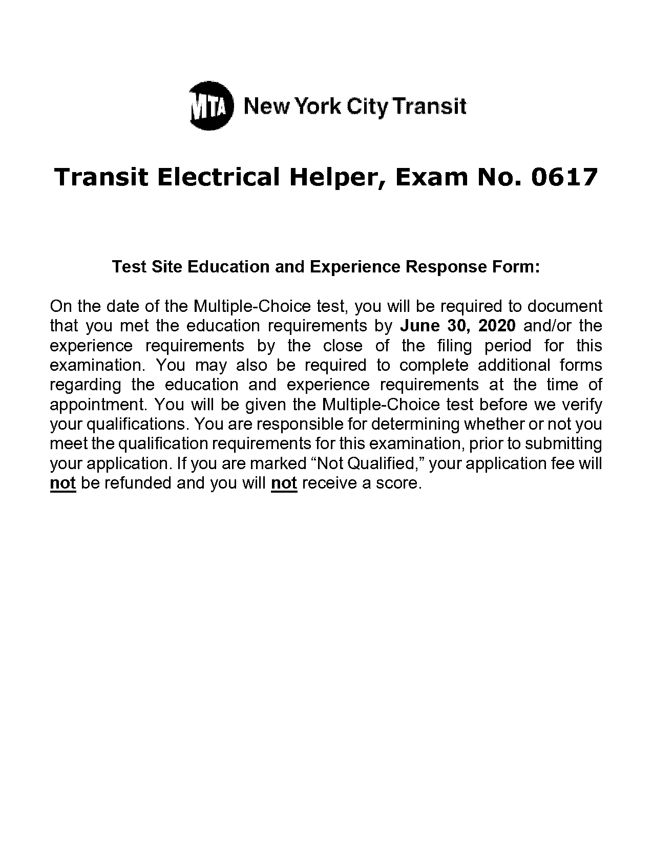 mta electrical helper test study guide