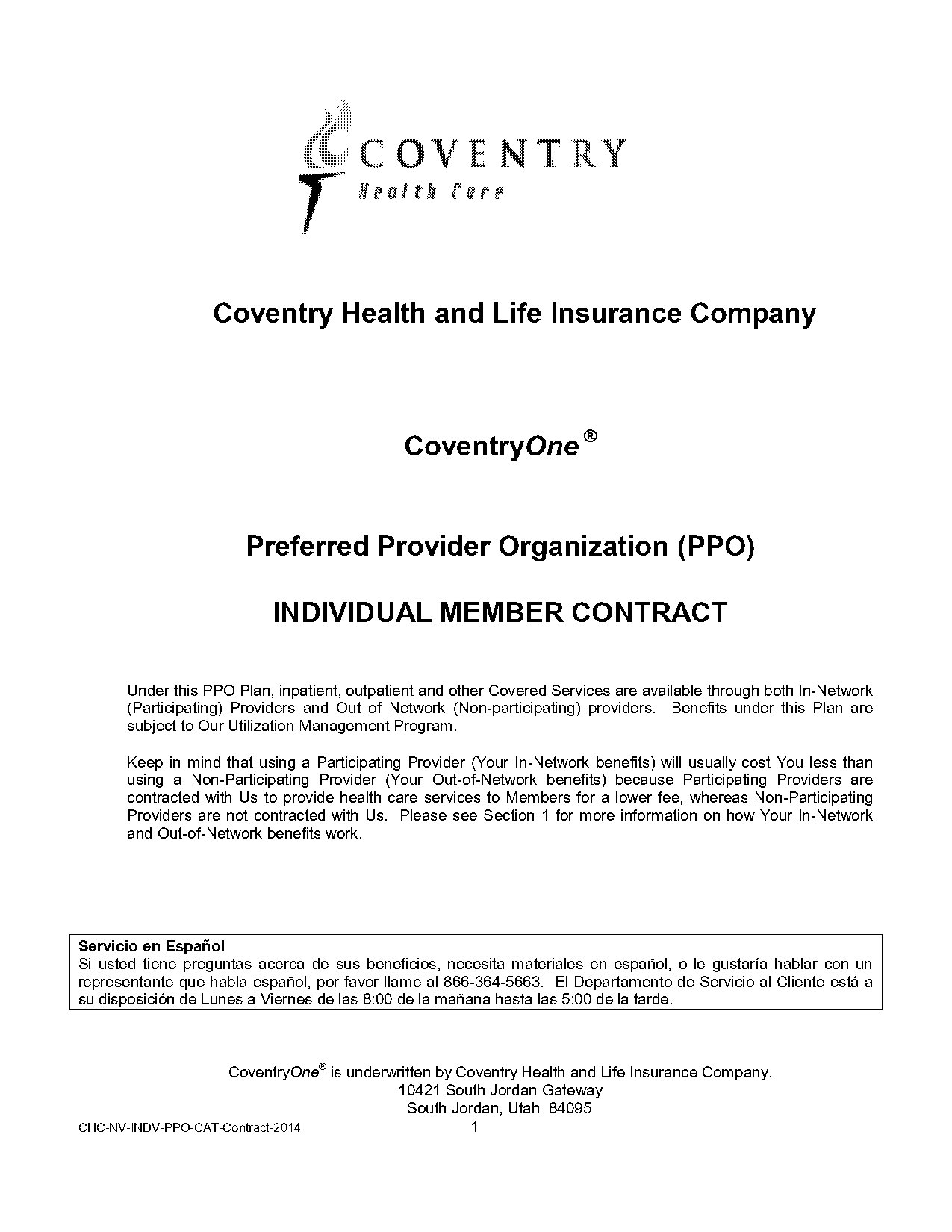 coventry health care contracted provider