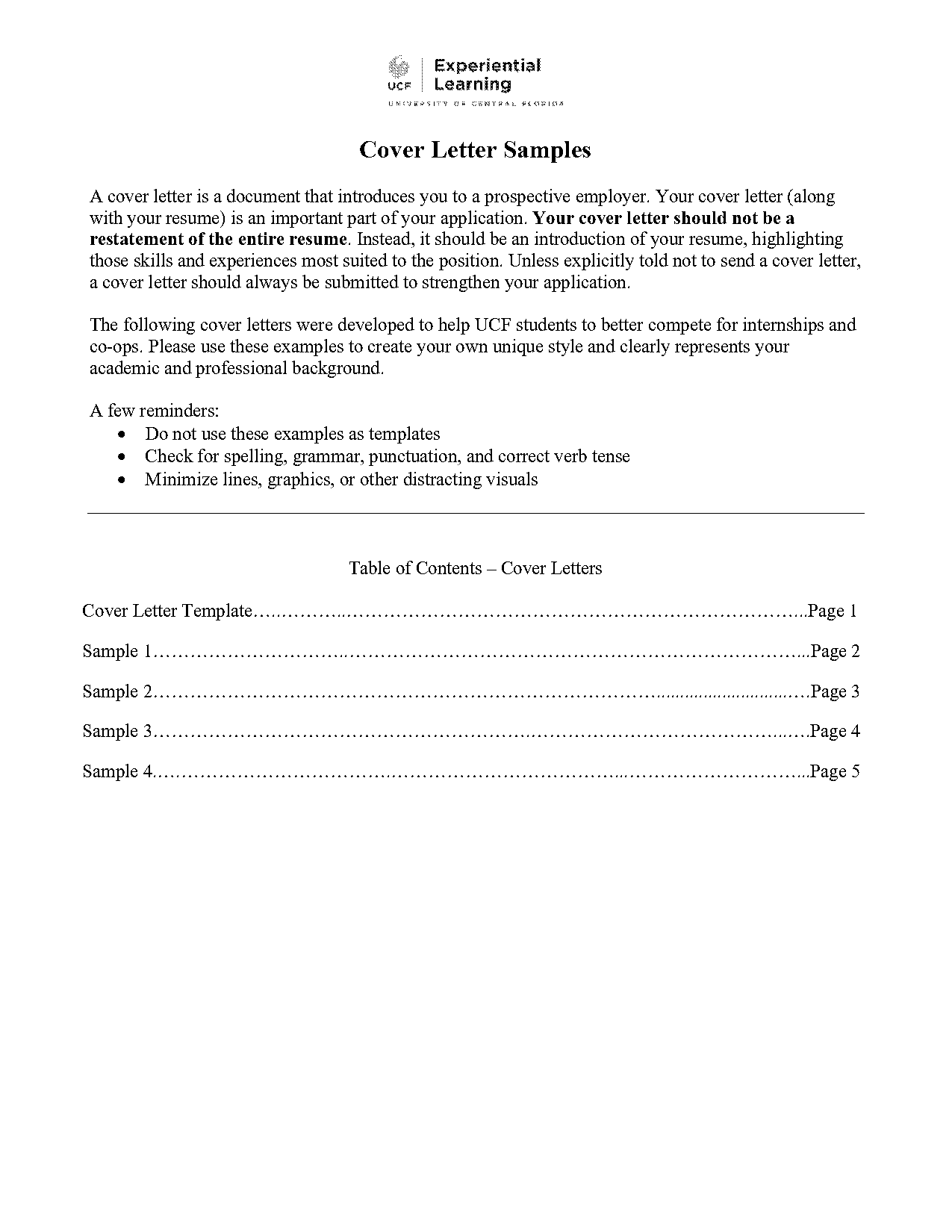 sample college instructor cover letter