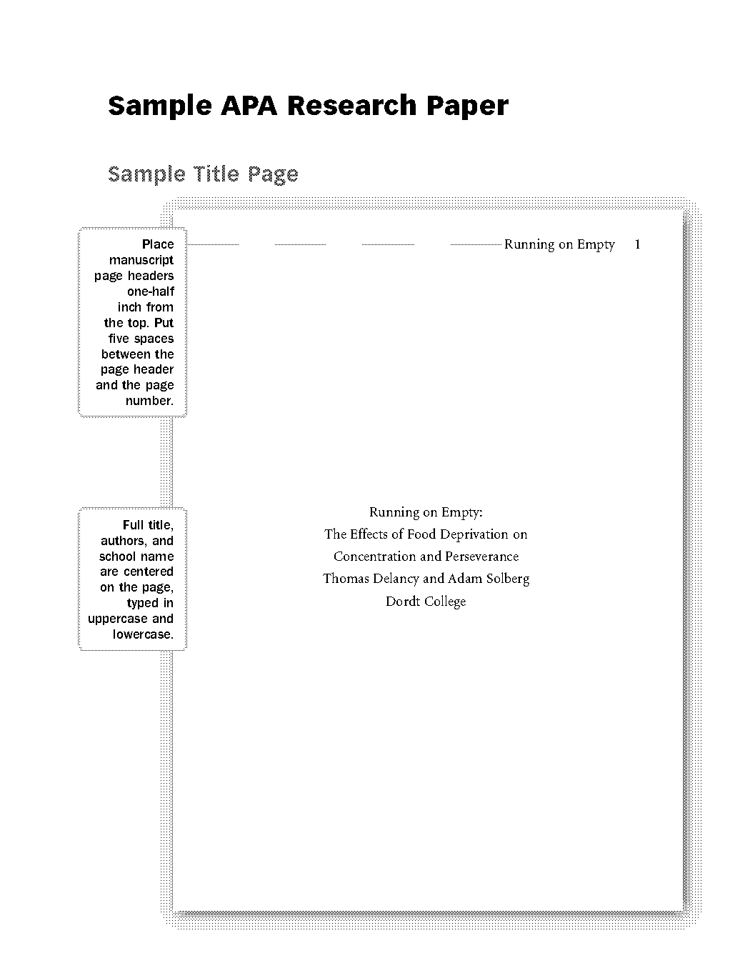 apa science paper sample