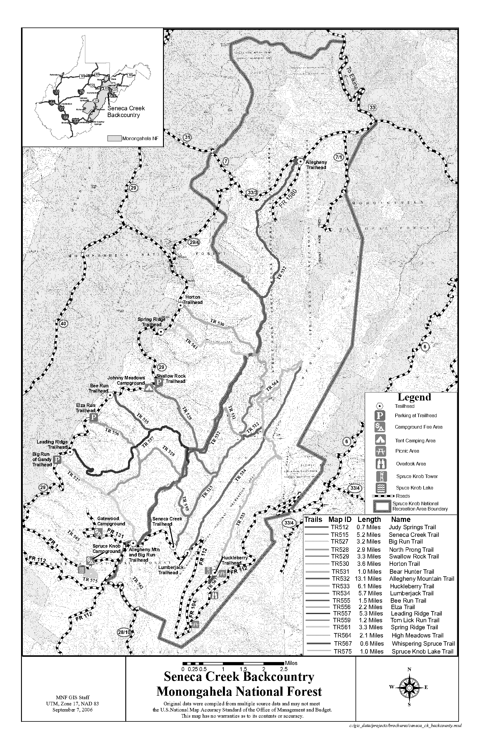 spruce knob lake campground directions