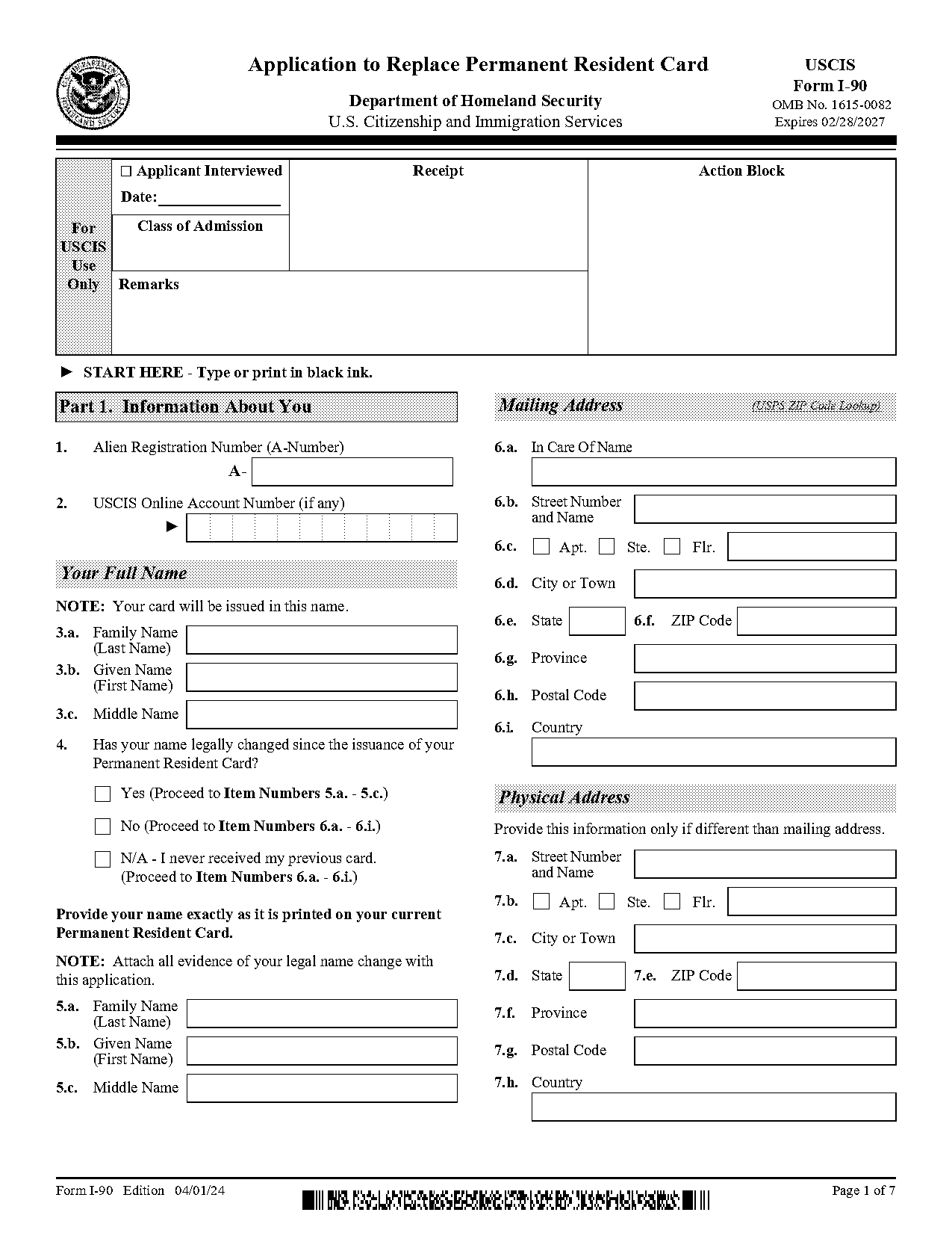 application for renewal of permanent resident card in canada