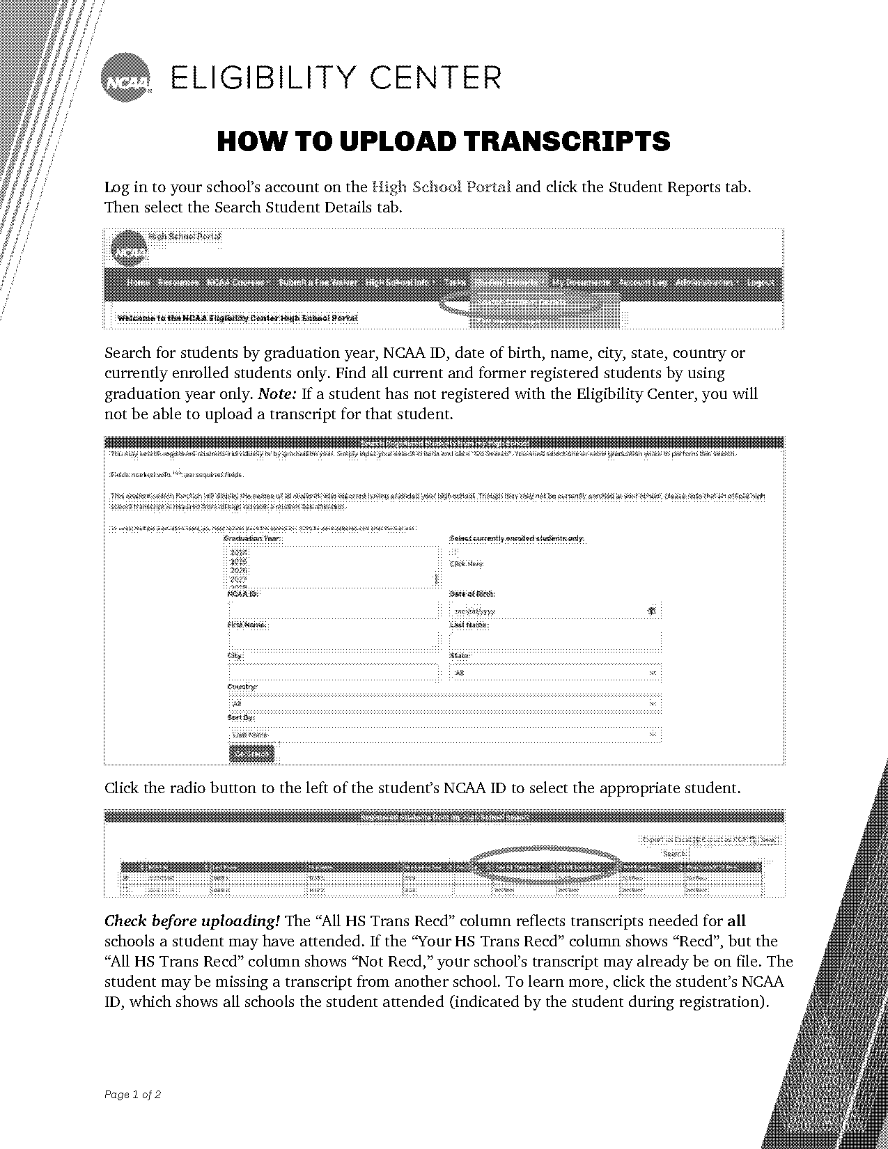 high schooler with no transcripts