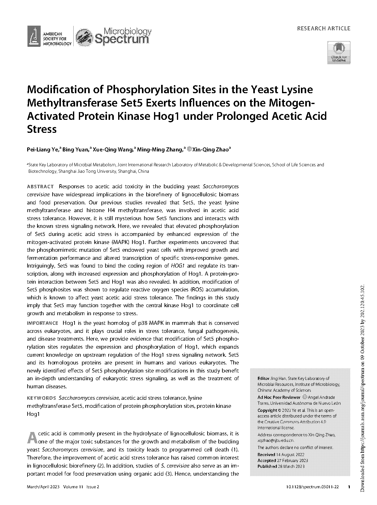 acetic anhydride lysine modification