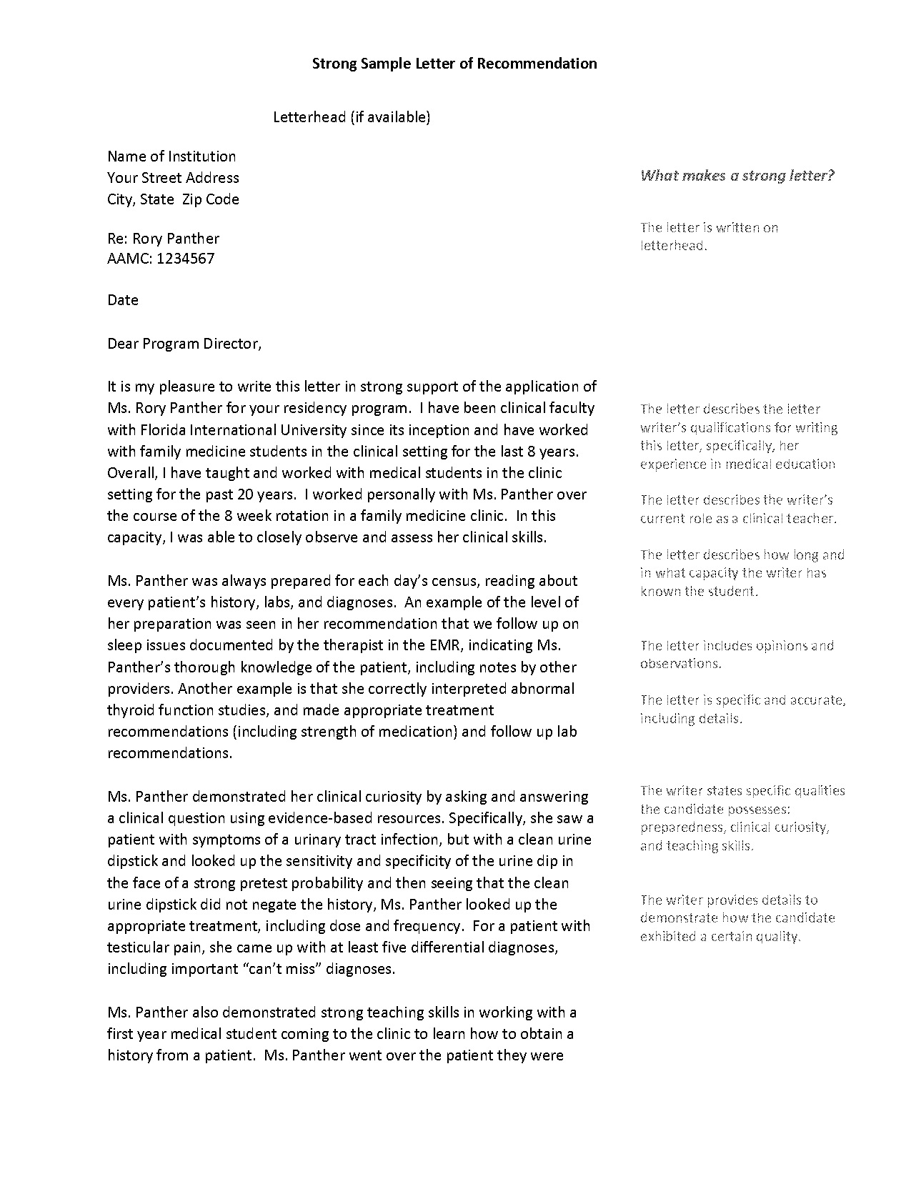 sample letter of recommendation for college student from employer