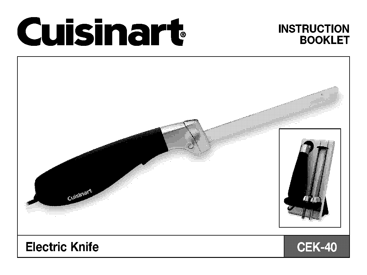 cuisinart electric knife manual