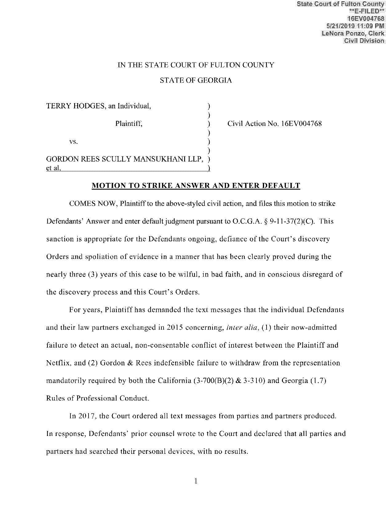 court order for deleted text messages