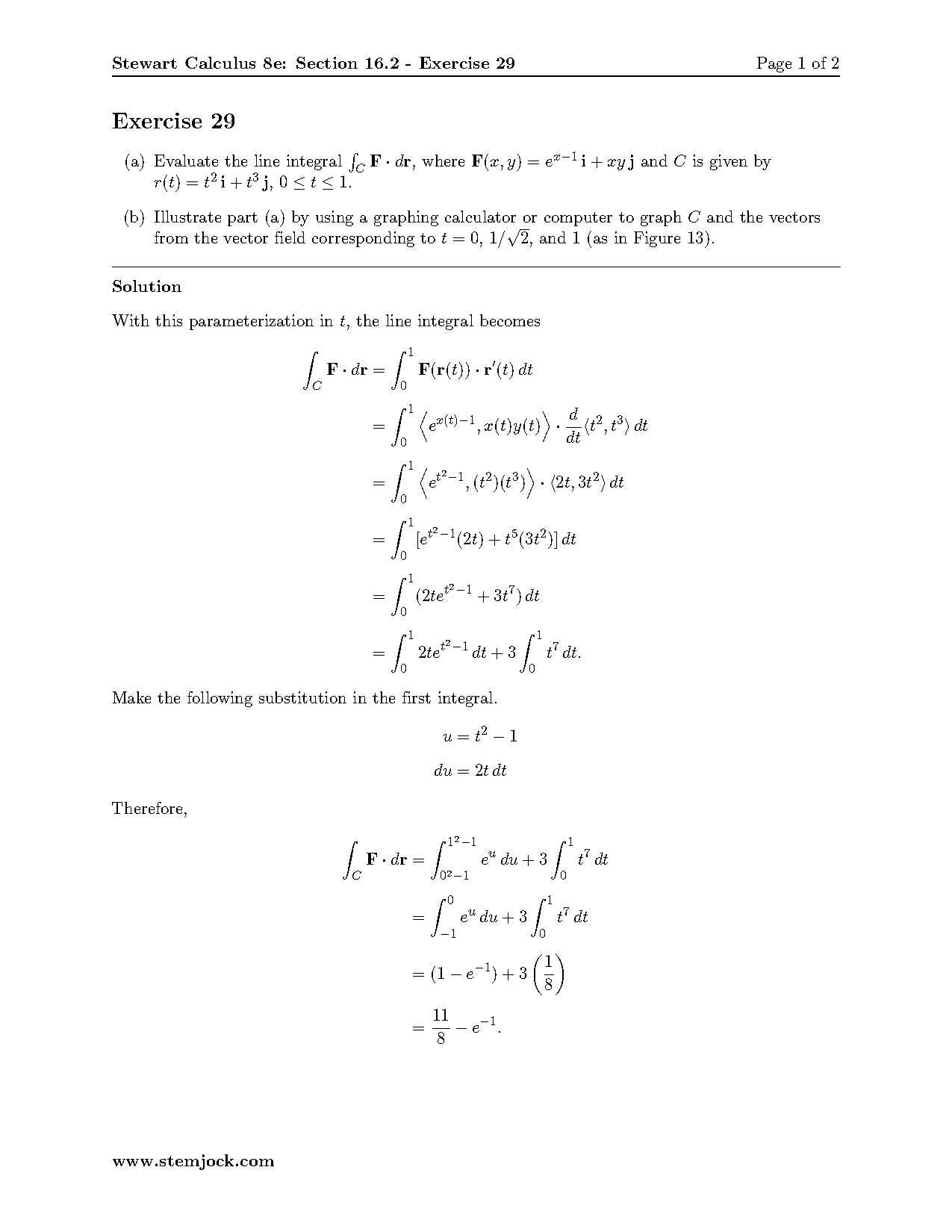 evaluate the line integral cf dr for the vector field