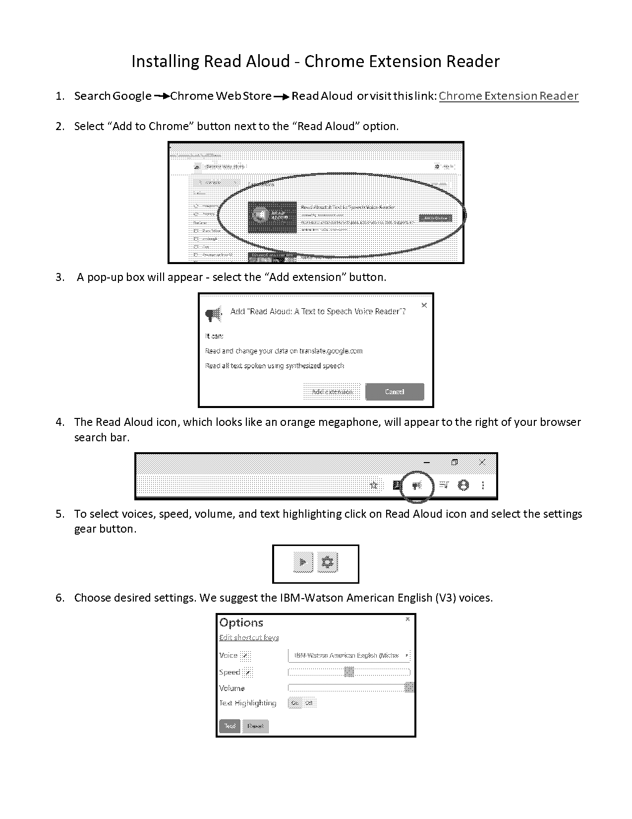 how to get a document to read out loud