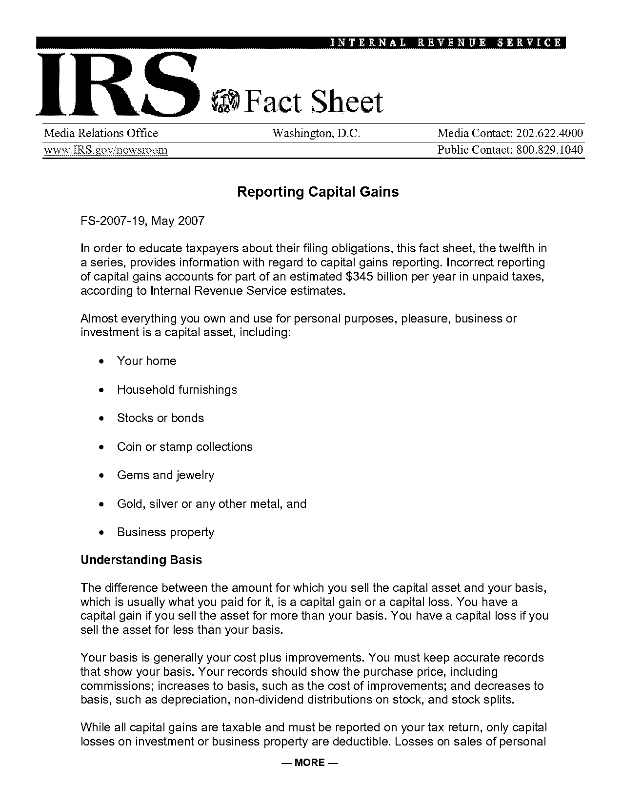 capital gain short term and long term tax ordinary income