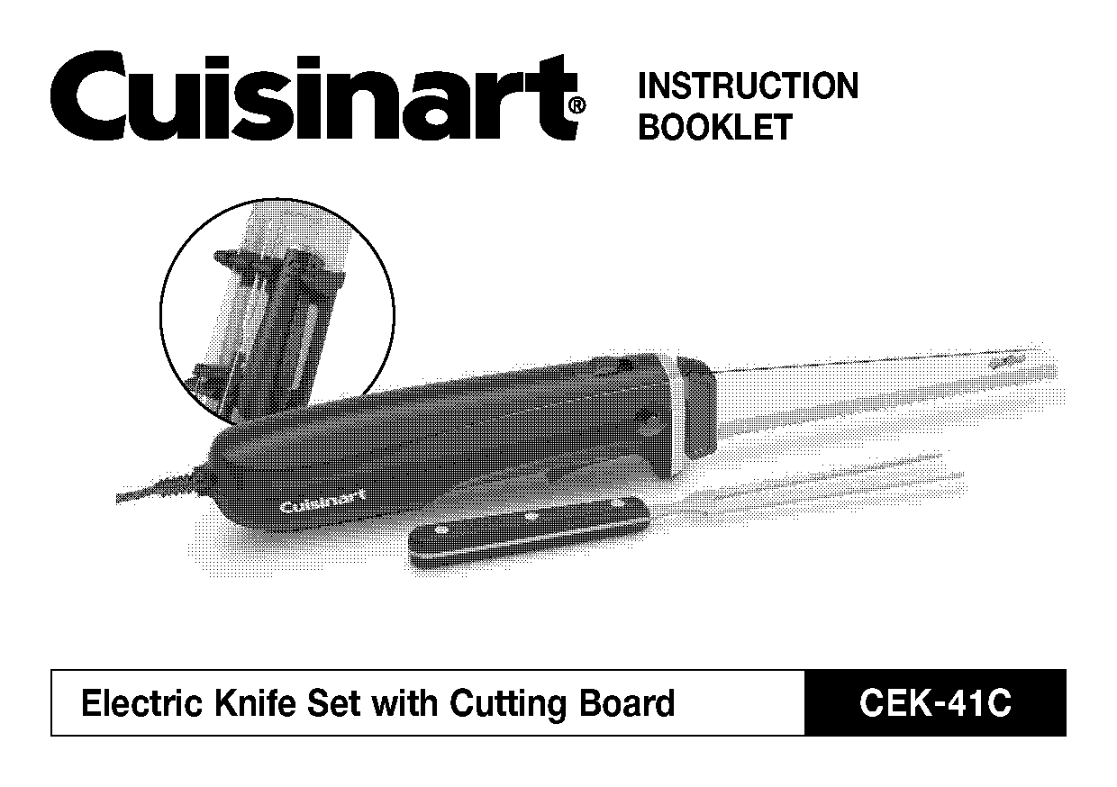 cuisinart electric knife manual